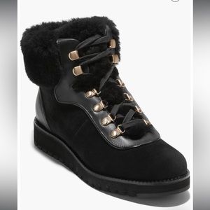 NWT Cole Haan black sheerling boots